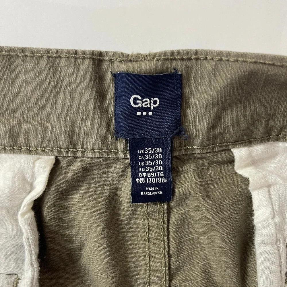 Gap Cargo Pants Mens 35x30 Green Ripstop Military Paratrooper Gorpcore Y2K